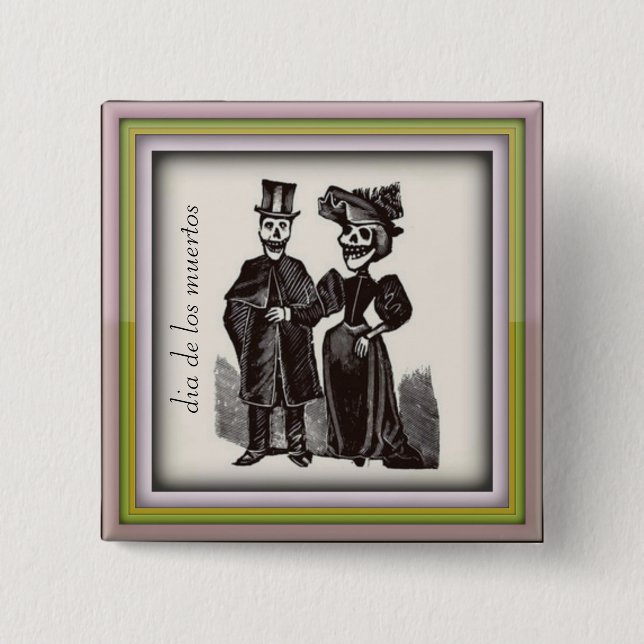Dia de los muertos Button Knapp (Framsida)