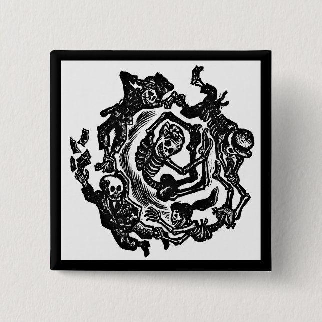 Dia de los muertos Button Knapp (Framsida)