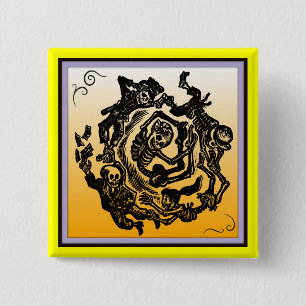 Dia de los muertos Button Knapp