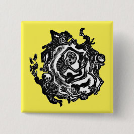 Dia de los muertos Button Knapp
