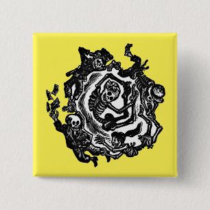 Dia de los muertos Button Knapp