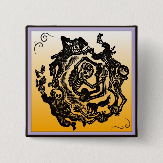 Dia de los muertos Button Knapp (Framsida)