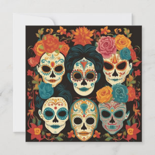 "Dia de los Muertos", Calavera Artistry Hub Inbjudningar