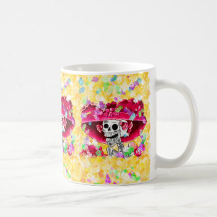Dia De Los Muertos Calavera Catrina in Red Kaffemugg