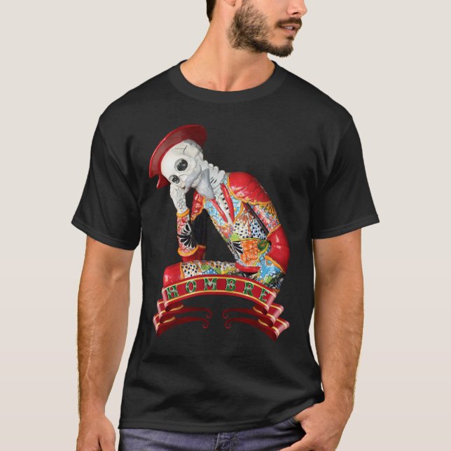 Dia de los Muertos Calavera Hombre T Shirt (Framsida)