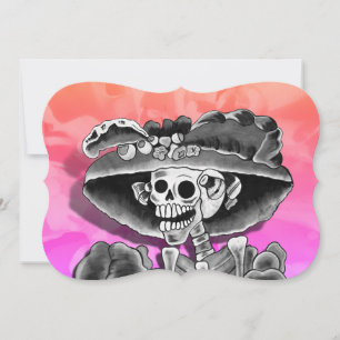 Dia de los Muertos Calavera Inbjudningar
