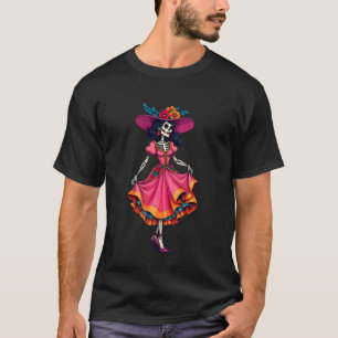 Dia de Los Muertos - Calavera La Catrina Skelett T Shirt