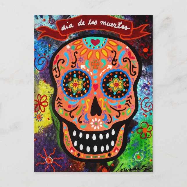 DIA DE LOS MUERTOS CALAVERA VYKORT (Framsida)