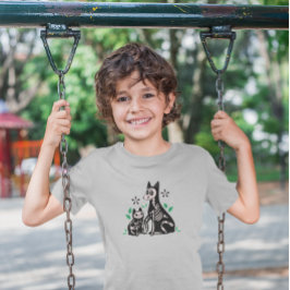Día de los Muertos Cat & Hund Skeleton T Shirt