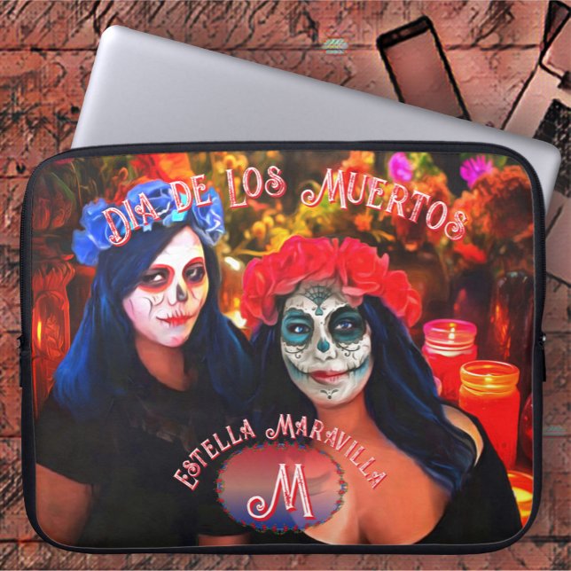Dia de Los Muertos Catrinas 1718 Laptop Fodral (Skapare uppladdad)
