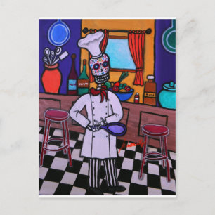 Dia de los Muertos Chef Vykort
