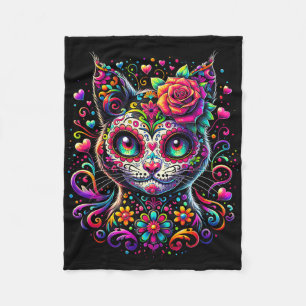 Dia De Los Muertos Cinco De Mayo Katt Socker Skall Fleecefilt