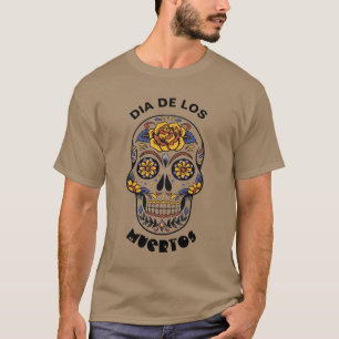 Dia de los Muertos Colorful Skull T Shirt