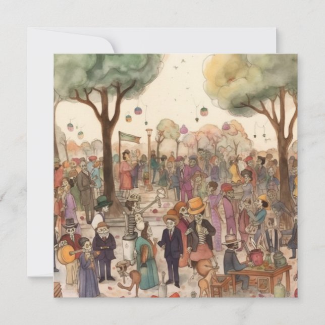 "Dia de los Muertos", "Concerto de los Muertos" Inbjudningar (Framsida)