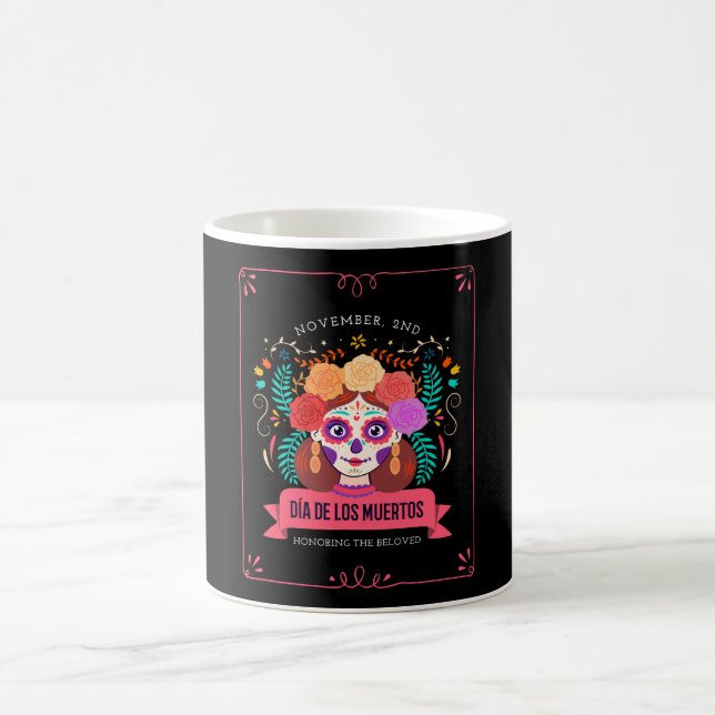 Dia de los muertos dag för de döda kaffemugg (Center)