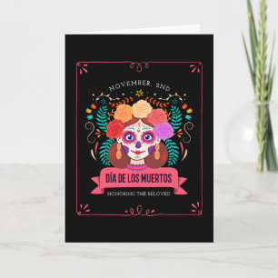 Dia de los muertos dag för de döda kort