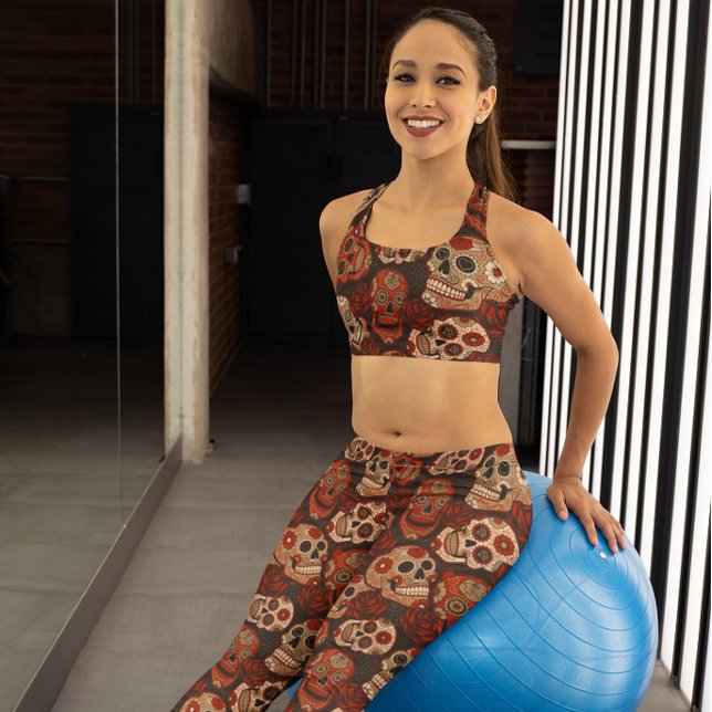 Dia de los Muertos Dag för döda Mörk Leggings (Skapare uppladdad)