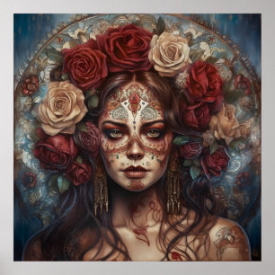 Dia de los Muertos Day of the dead Art Poster
