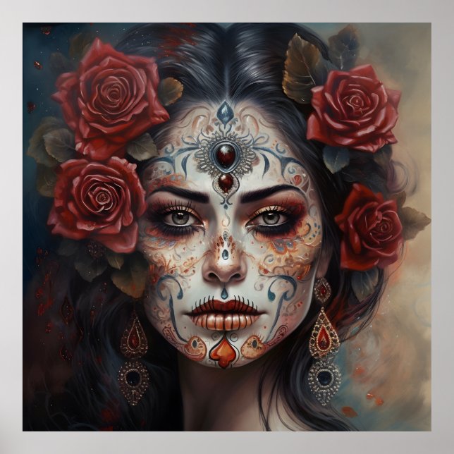 Dia de los Muertos Day of the dead Art Poster (Framsidan)