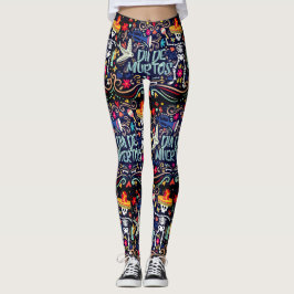 Dia De Los Muertos Day of the dead Halloween Leggings