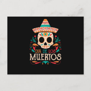 Dia De Los Muertos Day of the dead Mexiko Skull Vykort