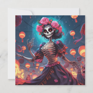 Dia de los Muertos (Day of the dead) Skeleton Inbjudningar