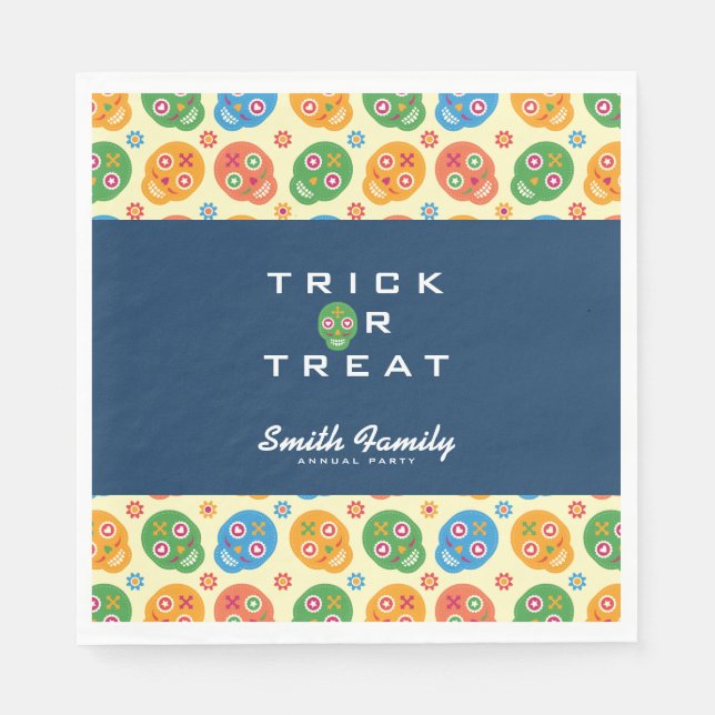 Dia De Los Muertos. Day of the dead. SockerDöskall Pappersservett (Framsidan)