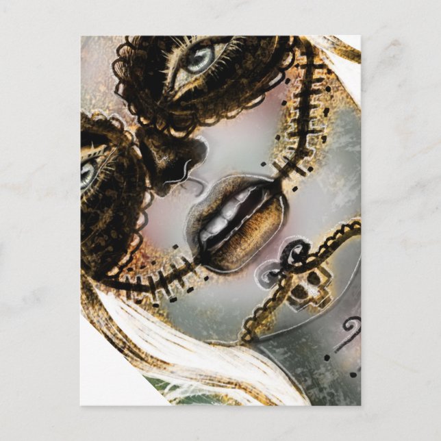 "Dia de Los Muertos" (Day of the dead) Vykort (Framsida)