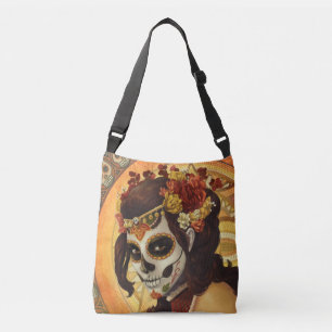 Dia De Los Muertos Dekorativ kudde Axelväska