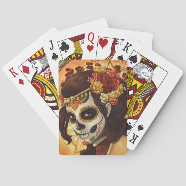 Dia De Los Muertos Dekorativ kudde Casinokort (Baksidan)