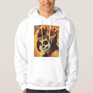 Dia De Los Muertos Dekorativ kudde Hoodie