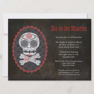 Dia De Los Muertos Dödsfest Inbjudan