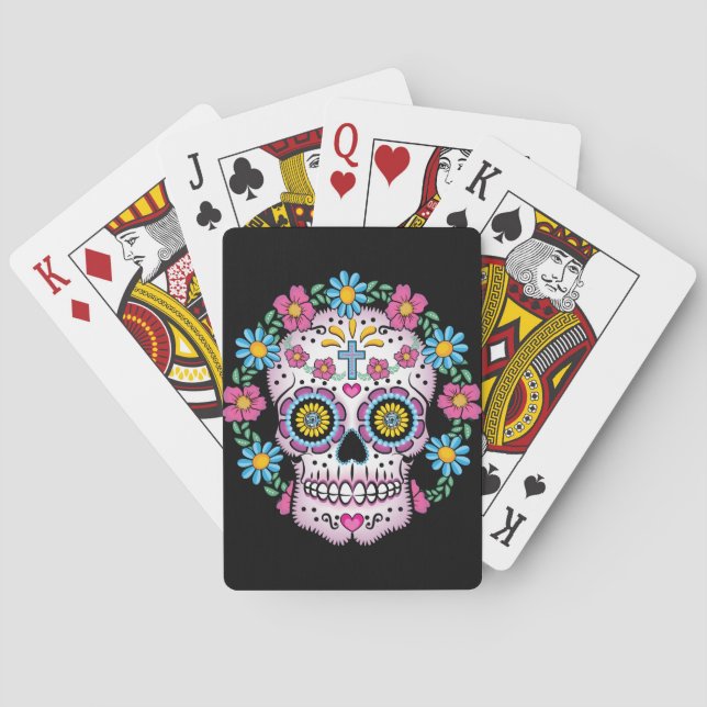 Dia de los Muertos Dödskalle Casinokort (Baksidan)