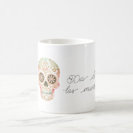 Día de los muertos-dödskalle kaffemugg