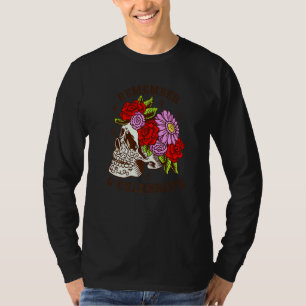 Dia De Los Muertos Dödskalle Mask Rosor Premium T Shirt