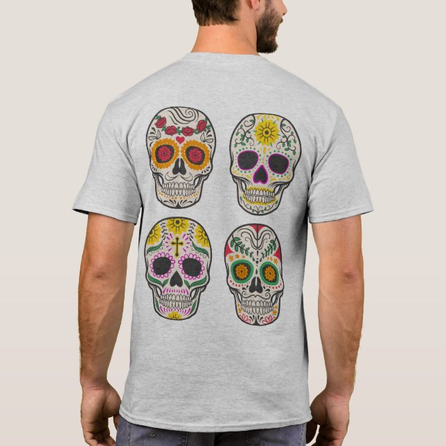 Dia de los Muertos Döskallars | Shirt T Shirt (Baksida)