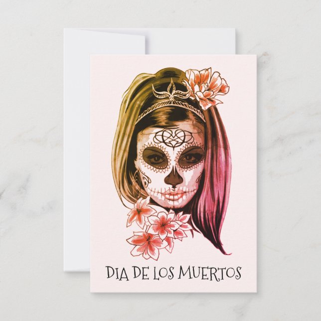 Dia de Los Muertos eller Day of the dead Party Inbjudningar (Framsida)