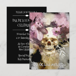 Dia De Los Muertos eller Day of the dead Party Inbjudningar