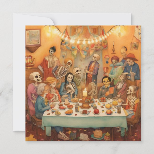 "Dia de los Muertos", Familjens Minnesfestival Inbjudningar (Framsida)
