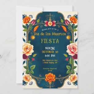 💀🎉Día de los Muertos-fest Efterlivet Inbjudningar