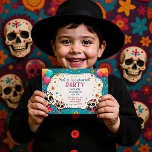 💀 Dia de los Muertos Fiesta kommer ihåg Inbjudningar
