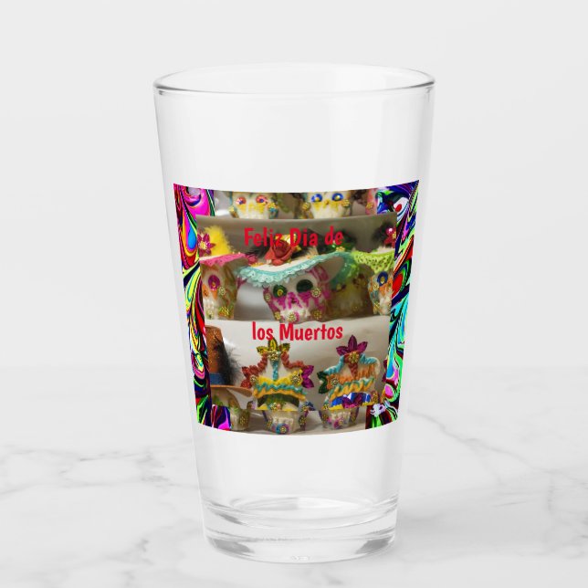 Dia de los Muertos, Glass Tumbler Glaskopp (Framsida)
