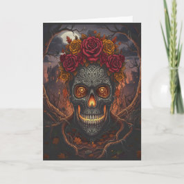 Día de los Muertos Greeting Card - Halloween Card Kort