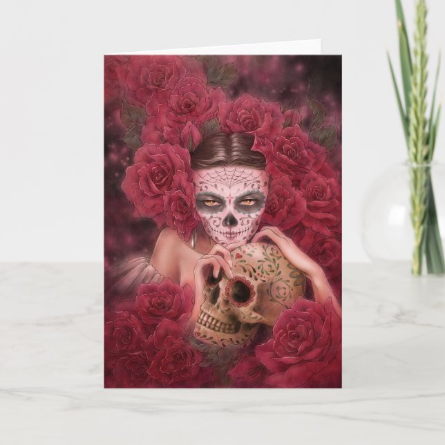 Dia de los Muertos Greeting Card Kort (Framsida)