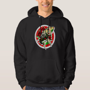 Dia De Los Muertos Haj Sugar Skalle Blommig Mexiko Hoodie