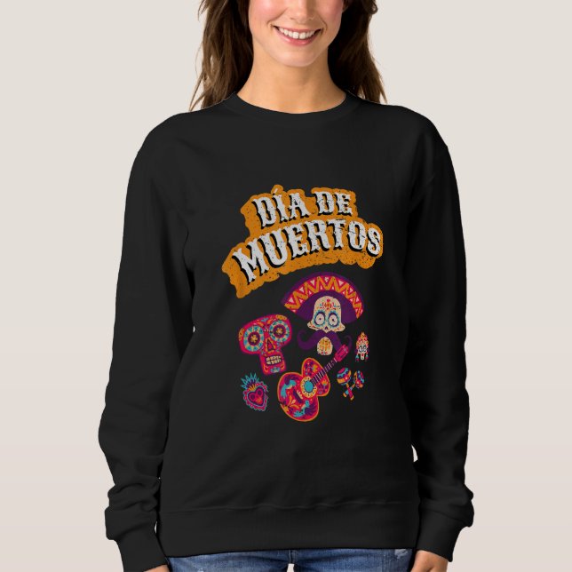 Dia de los Muertos  Halloween beer T Shirt (Framsida)