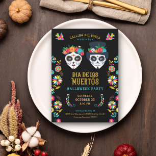 Dia de los Muertos Halloween fest Inbjudningar