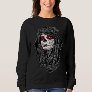 Dia de los Muertos Halloween Rosor Mexikansk Socke T Shirt
