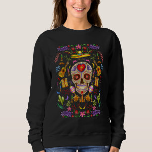 Dia De Los Muertos Halloween Socker Skalle Mexikan T Shirt
