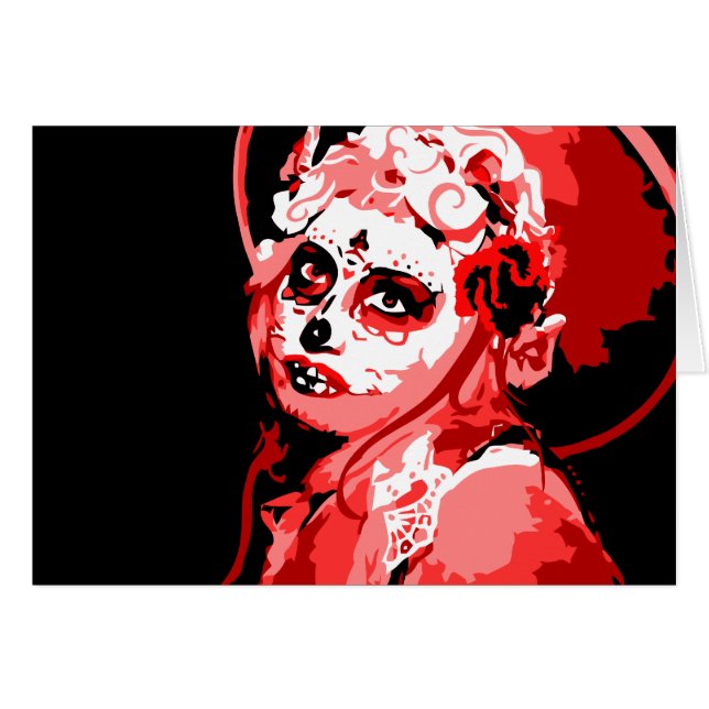 dia de los muertos hälsningskort (Framsidan Horizontal)